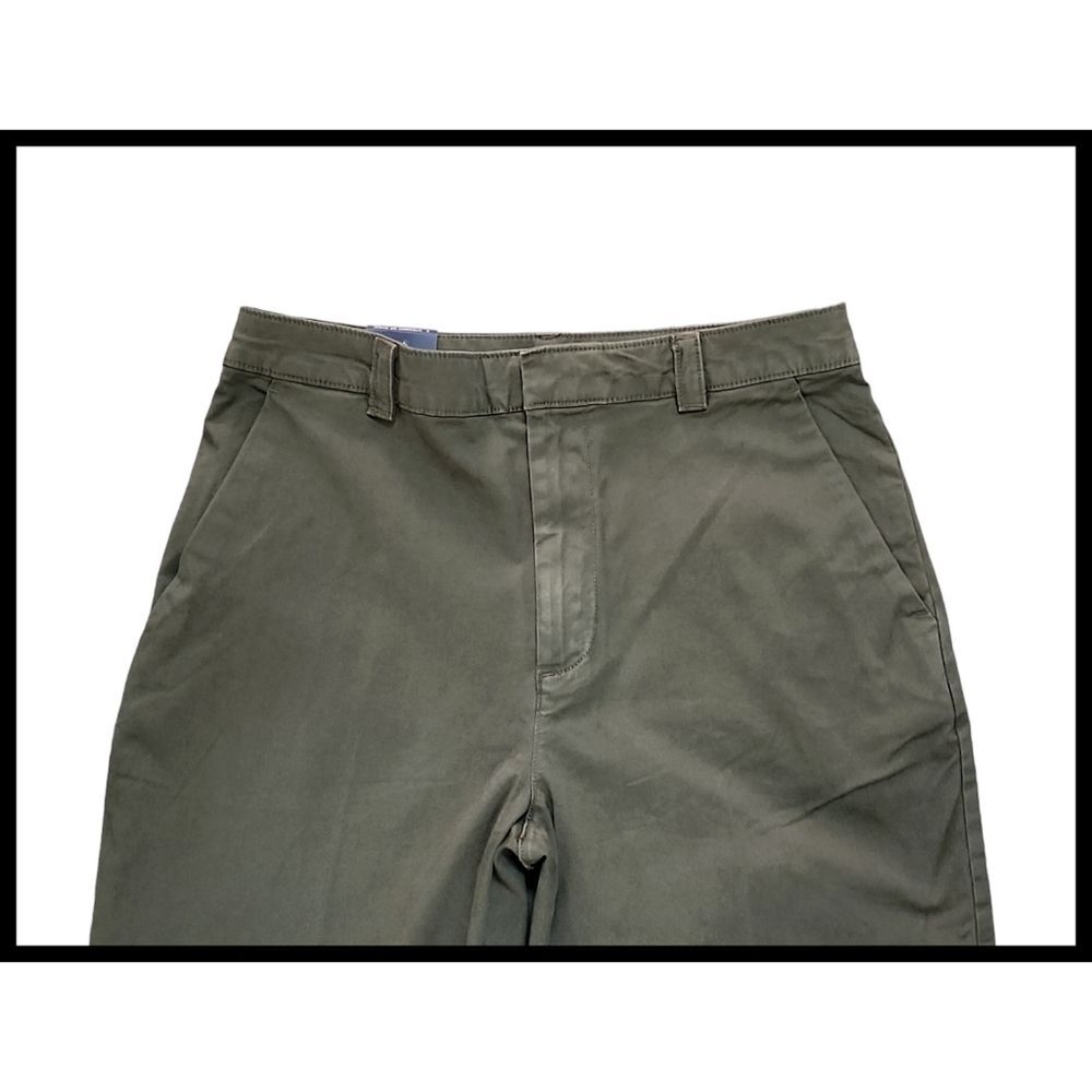 NWT Gap Everyday Straight Up Khaki Pants Mid Rise Stretch Olive Green 6 New - Picture 3 of 11